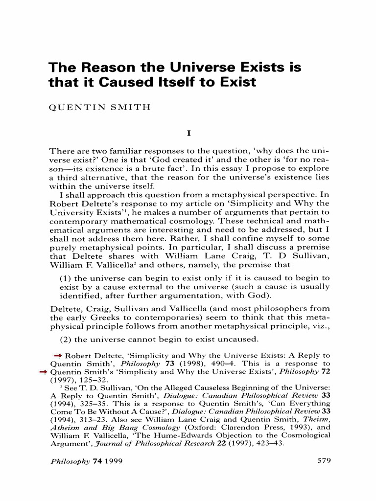 Universe's Self-Causation Explained | PDF | Universe | Force