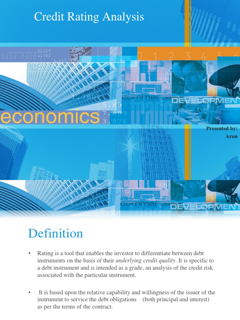 Credit Rating Analysis: Presented By: Arun | PDF | Credit Rating ...