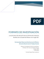 Los Procesos de Atención de Las Víctimas de Violencia Familiar de La Ciudad de México en El Siglo XXI.