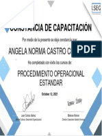 Certificado Procedimiento de Intervencin en Tienda