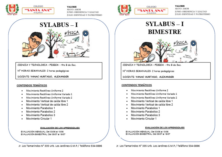 Formato de Silabus 5 | PDF | Mecánica | Science
