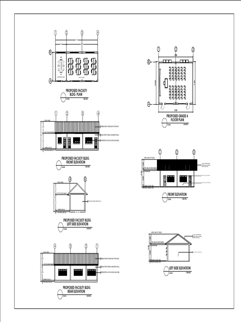 Proposed 3-Storey Building Plans | PDF | Wall | Buildings And Structures