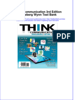 PDF Think Communication 3Rd Edition Engleberg Wynn Test Bank Online Ebook Full Chapter
