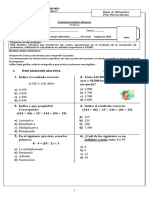 Evaluación números OA-02 6° A - B