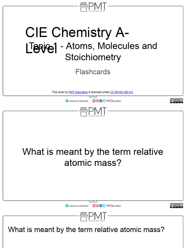 Pmt A Level Chemistry Caie