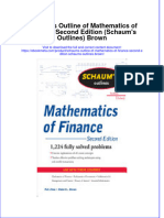 Ebook Schaums Outline of Mathematics of Finance Second Edition Schaums Outlines Brown Online PDF All Chapter