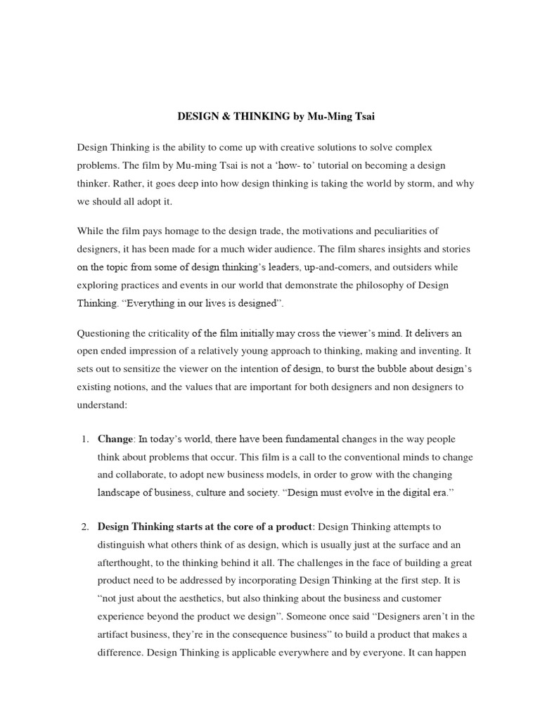 Exploring Design Thinking's Impact | PDF | Design Thinking | Thought