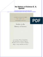 Studies in The History of Science E A Speiser Online Ebook Texxtbook Full Chapter PDF