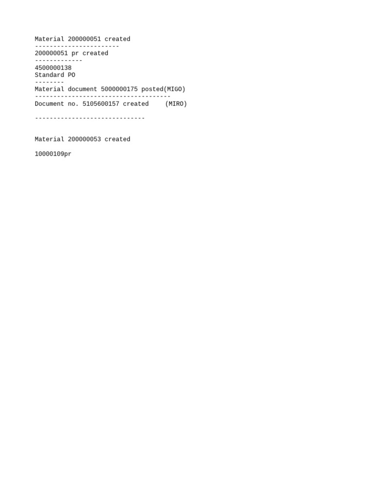 Material Document Creation and PO Overview | PDF | Technology & Engineering