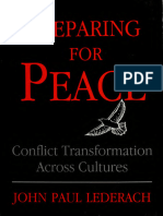 Preparing For Peace - Conflict Transformation Across Cultures - Lederach, John Paul - 1st Paperback Ed - , Syracuse, N - Y - , 1996 - Syracuse, N - Y