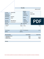 Payslip Sample 1111