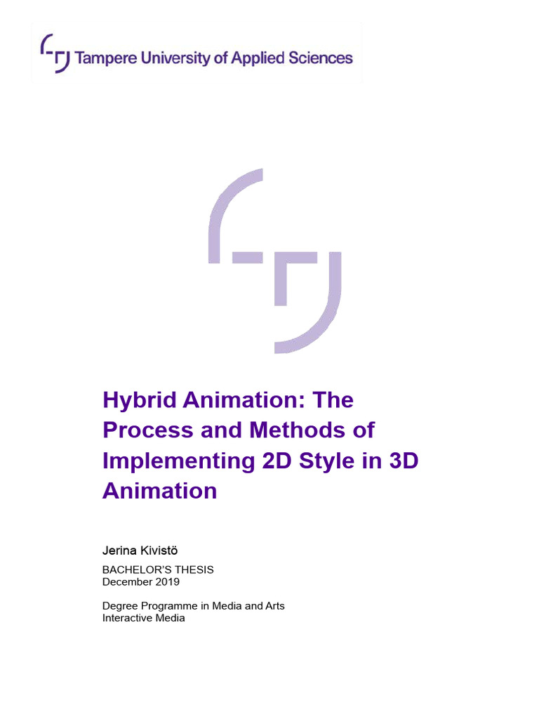 Hybrid Animation: 2D Meets 3D Techniques | PDF | 3 D Computer Graphics ...
