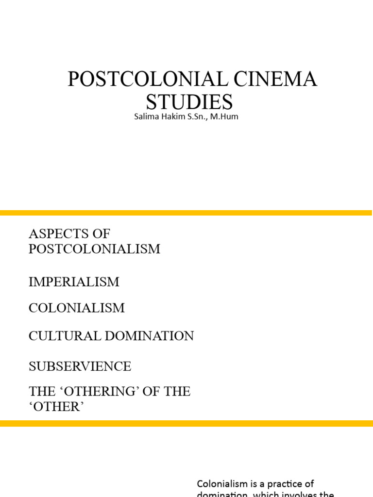 Understanding Postcolonial Cinema | PDF | Postcolonialism | Colonialism