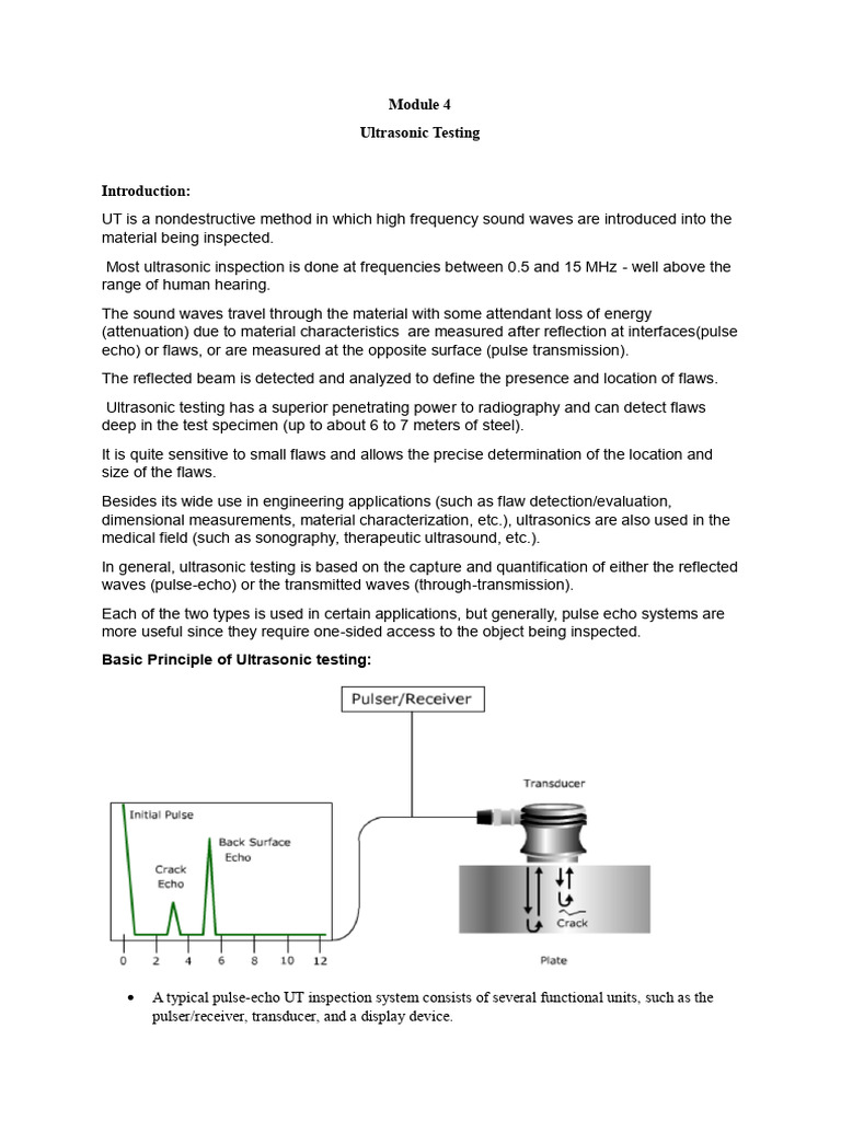 NDT Module 4 | PDF | Ultrasound | Nondestructive Testing