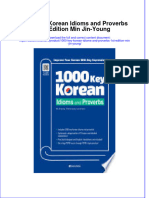 Full Ebook of 1000 Key Korean Idioms and Proverbs 1St Edition Min Jin Young Online PDF All Chapter