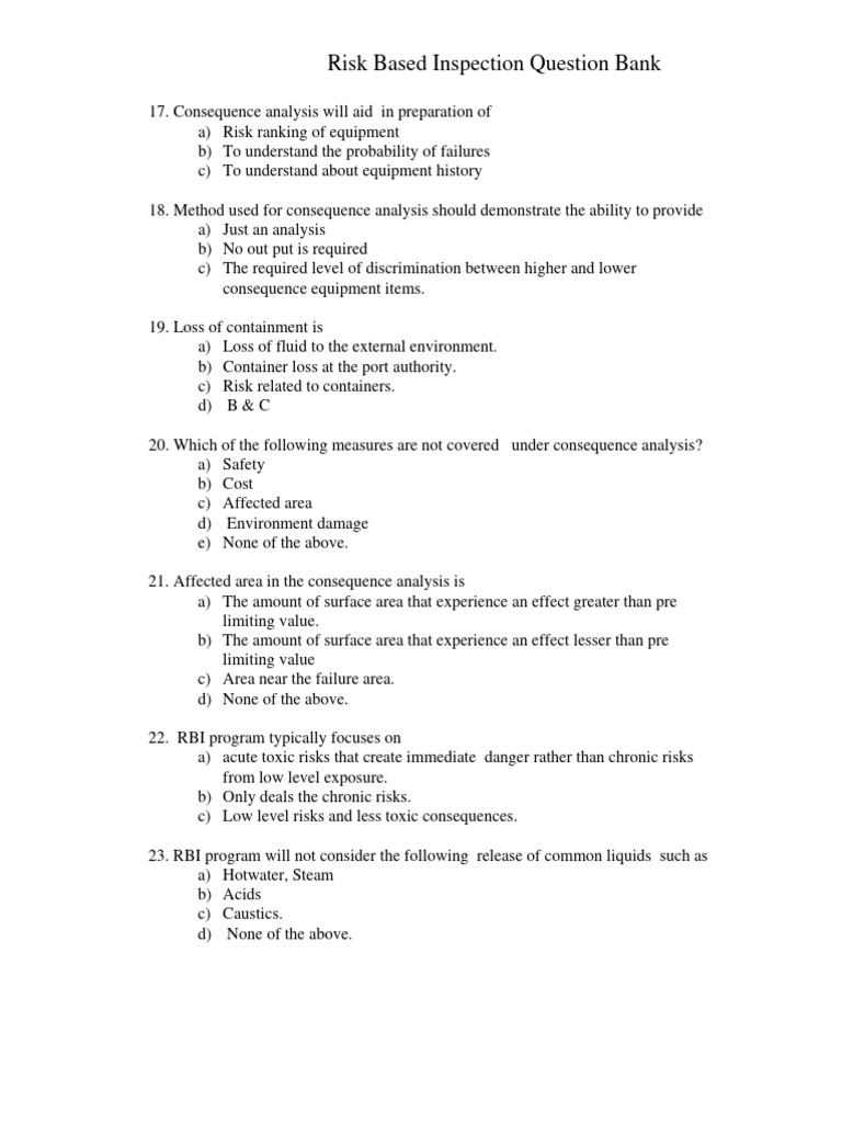 Risk-Based Inspection Q&A Guide | PDF