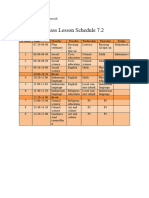 Class Lesson Schedule 7.2