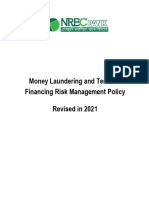 Money Laundering and Terrorist Financing Risk Management Policy - Revised in 2021
