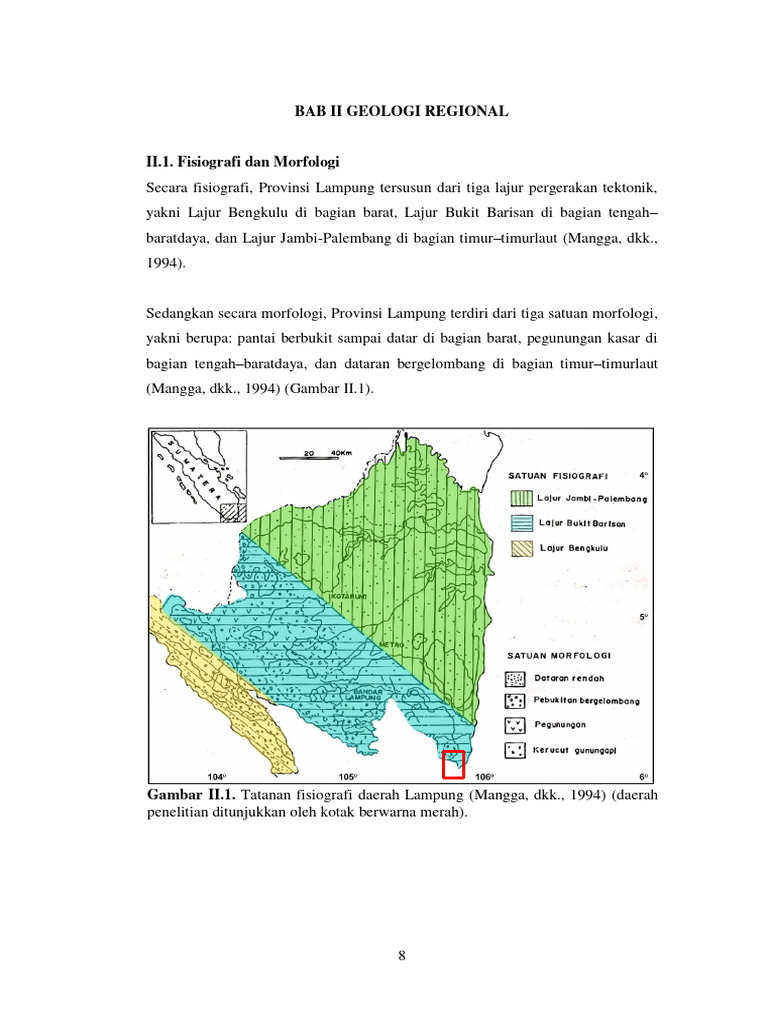 Geologi Regional dan Fisiografi Lampung | PDF
