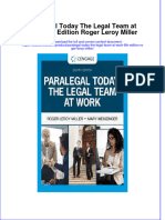 Ebook Paralegal Today The Legal Team at Work 8Th Edition Roger Leroy Miller Online PDF All Chapter