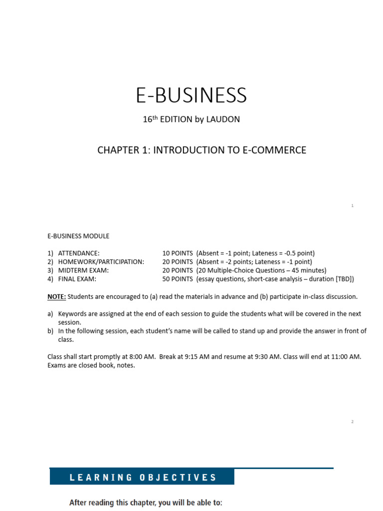0001 Chapter 1 Introduction To E Commerce Pdf E Commerce Internet