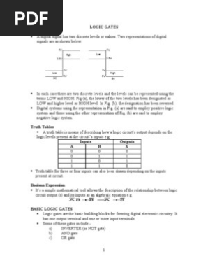 Logic Gates Com Bi National Logic Design Pdf Logic Gate Boolean Algebra