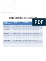 Calendário de Estágio