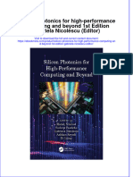 Ebook Silicon Photonics For High Performance Computing and Beyond 1St Edition Gabriela Nicolescu Editor Online PDF All Chapter