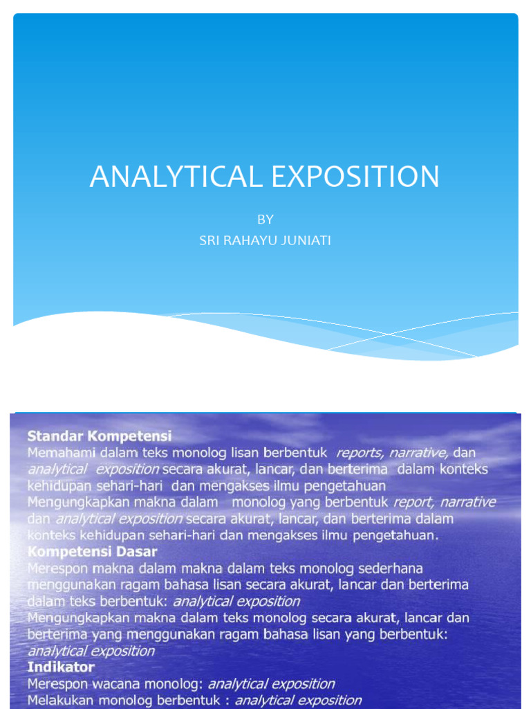 Understanding Analytical Exposition | PDF | Science & Mathematics