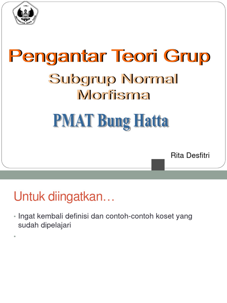 Pengantar Teori Grup dan Contoh | PDF