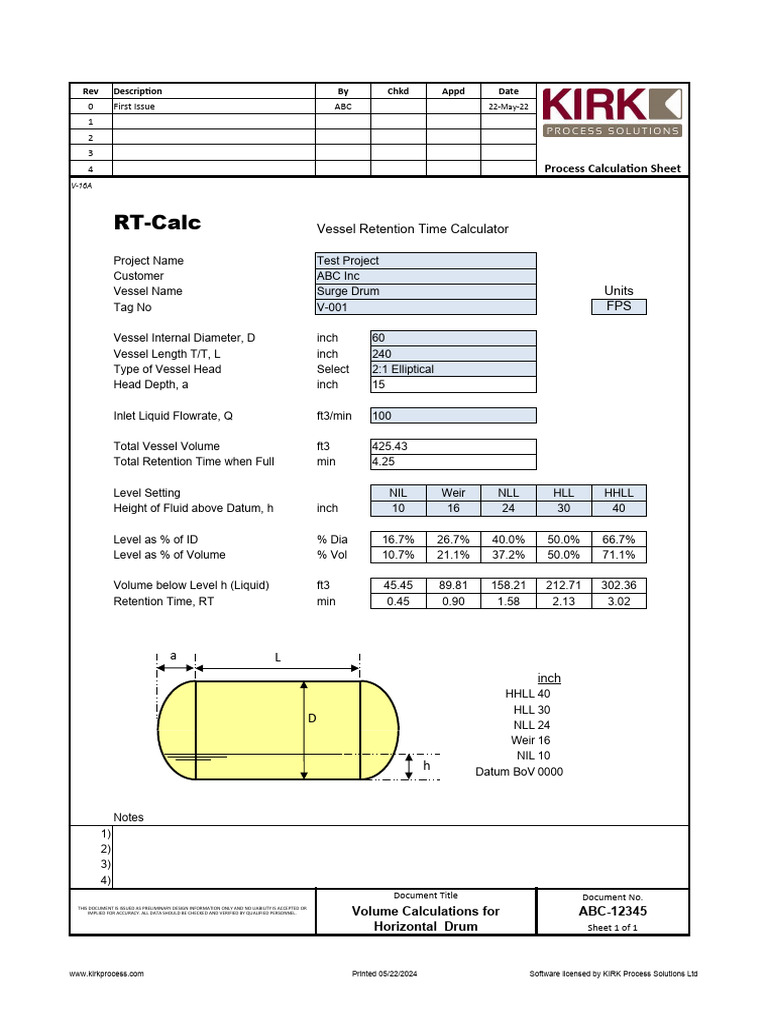 RT Calc V16A | PDF
