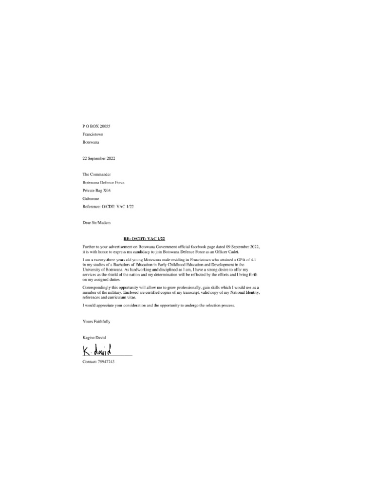 Final BDF App Letter | PDF