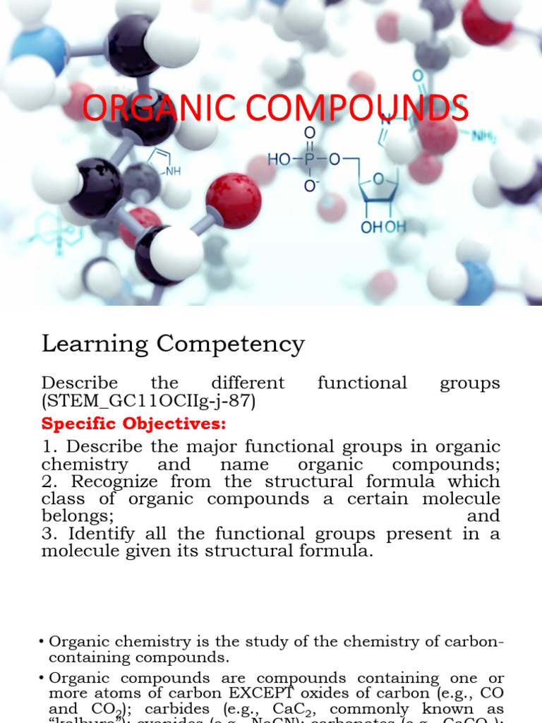Understanding Organic Compounds and Functional Groups | PDF | Alkene ...
