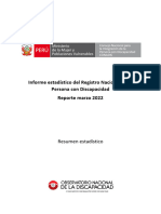 Informe Estadistico Mensual Del RNPCD - MAR 2022