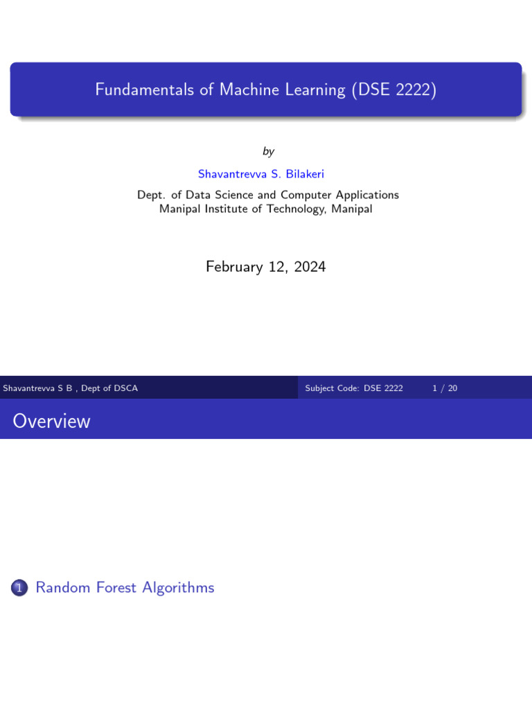 Random Forest Algorithm Overview | PDF | Statistical Classification ...