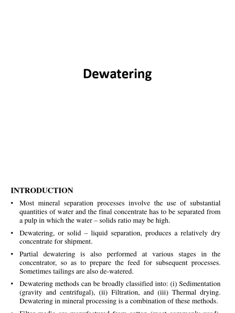 Moisture Content in Mineral Dewatering | PDF | Filtration | Pressure