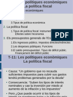 Tema 11 Les Polítiques Econòmiques I
