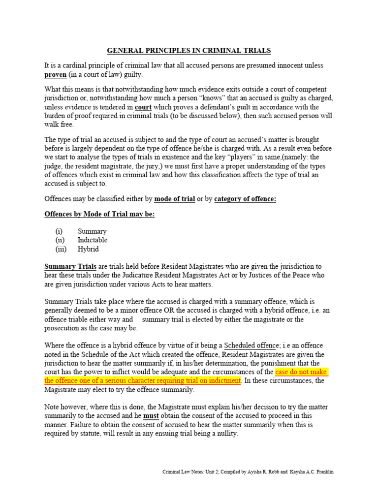 General Principles in Criminal Law | PDF | Burden Of Proof (Law ...