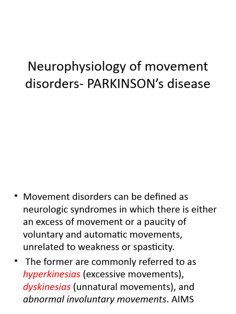Neurophysiology of Parkinson's Disease | PDF | Striatum | Neuroscience