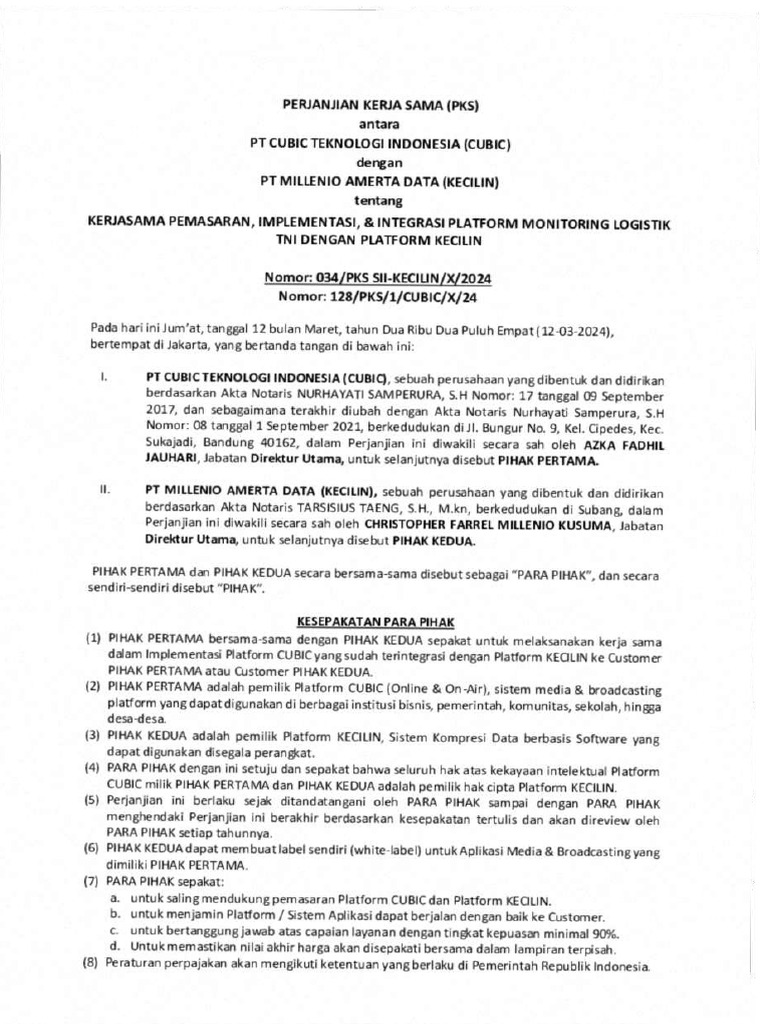 PKS Cubic & Kecilin Mabes Tni | PDF