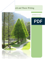 Research and Thesis Writing - For Research Students