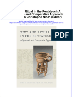 Text and Ritual in The Pentateuch A Systematic and Comparative Approach 1St Edition Christophe Nihan Editor Online Ebook Texxtbook Full Chapter PDF