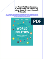 Test Bank For World Politics: Interests, Interactions, Institutions 4th Edition by Jeffry A Frieden, David A Lake, Kenneth A Schultz