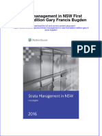 Ebook Strata Management in NSW First Edition Edition Gary Francis Bugden Online PDF All Chapter