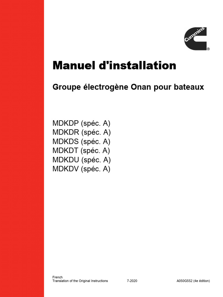 Installation Manual A050G552 - I4 - 202007 | PDF | Monoxyde de carbone