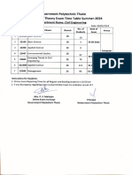 Online Exam Time Table CE