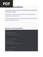 Java Polymorphism