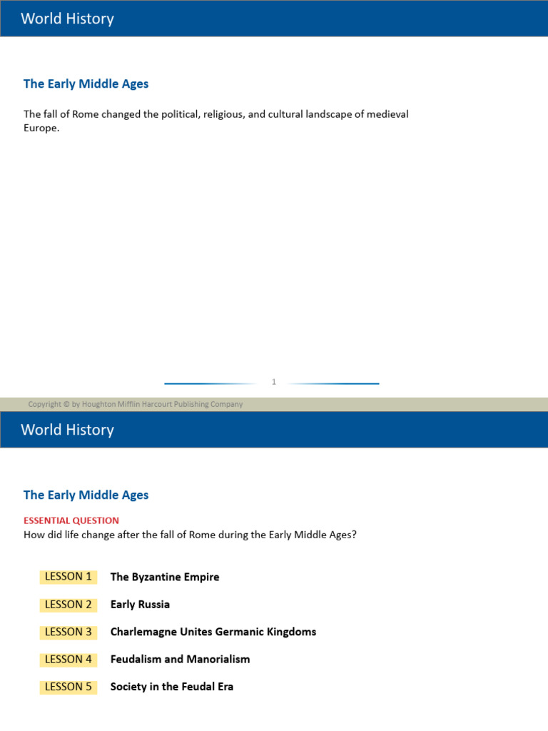 What Is Early Middle Ages