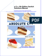 Download full Absolute C 5Th Edition Savitch Solutions Manual online pdf all chapter docx epub 
