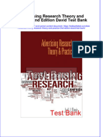 Full Advertising Research Theory and Practice 2Nd Edition David Test Bank Online PDF All Chapter